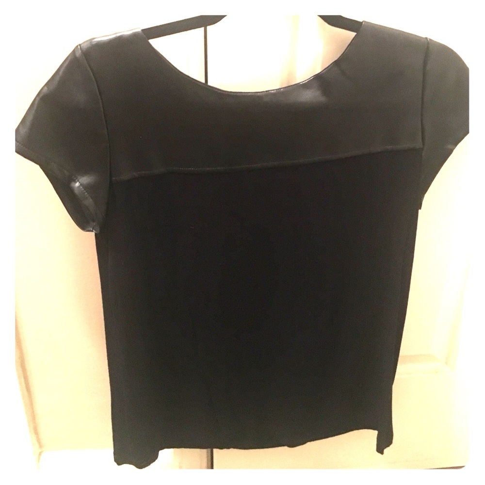 A.N.A. Black leather top