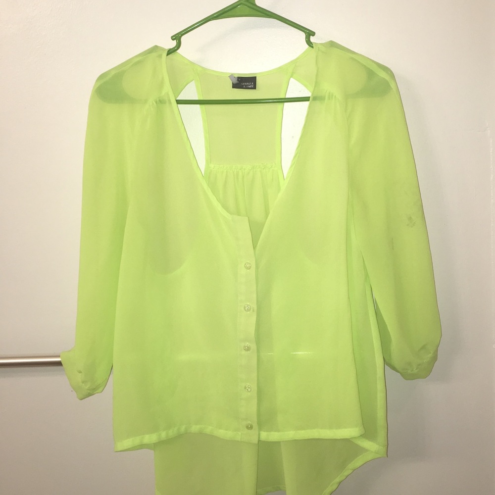 Neon flowey button up from Urban Outfitters