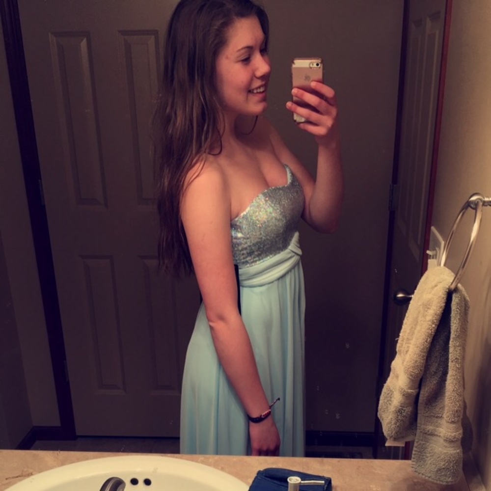 strapless prom dress