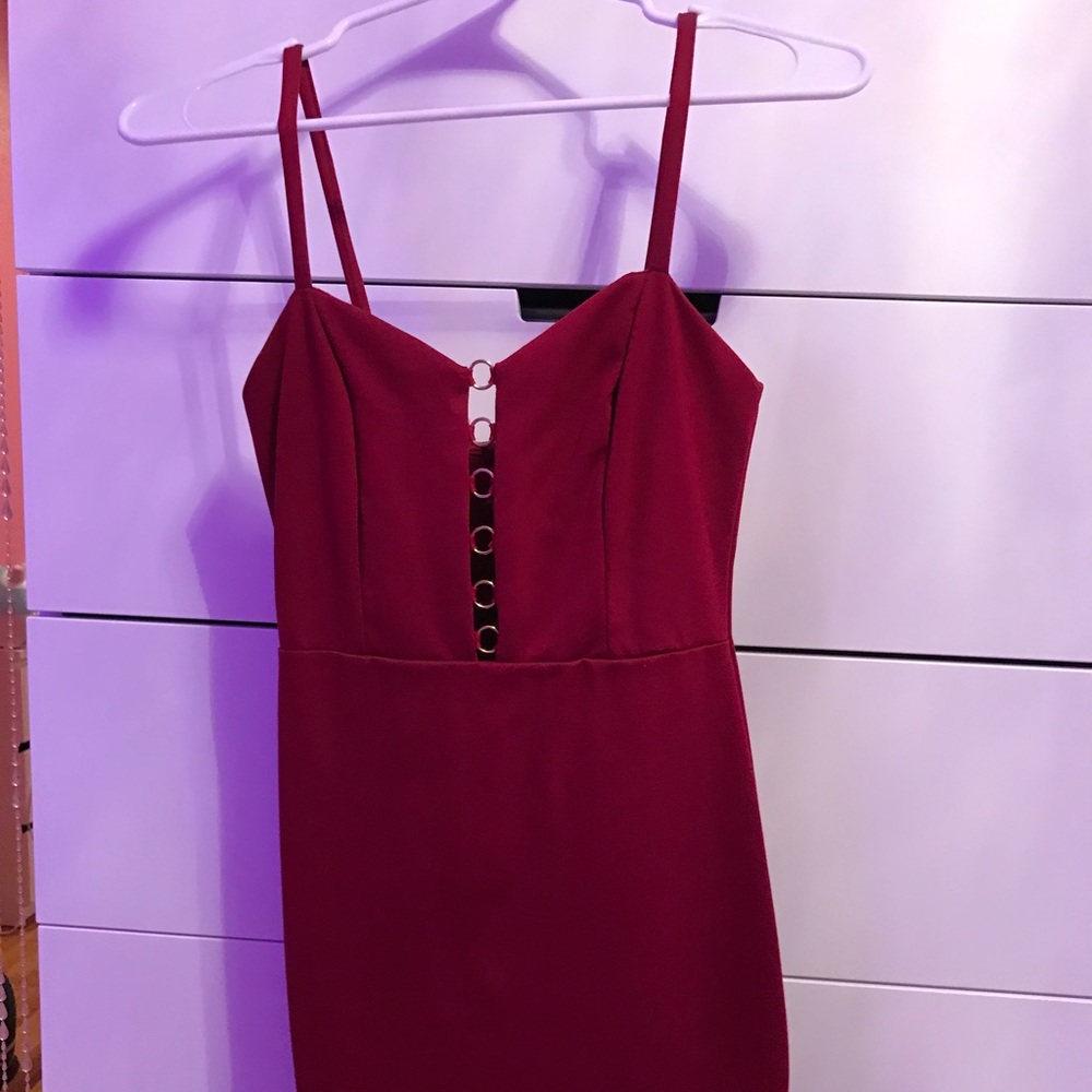 Burgundy red dress