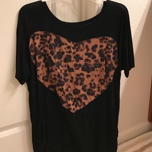 Heart print top