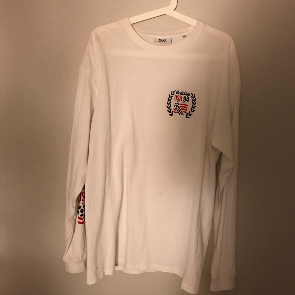 GCDS in goal we trust white long sleeve