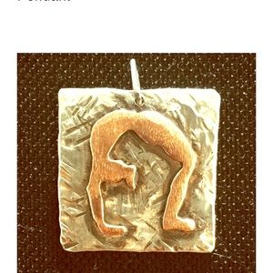 Silver/Copper Yoga Pose Pendant.
