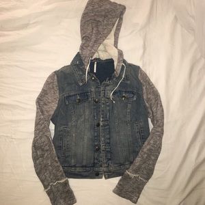 Free People Hoodie/Jean jacket