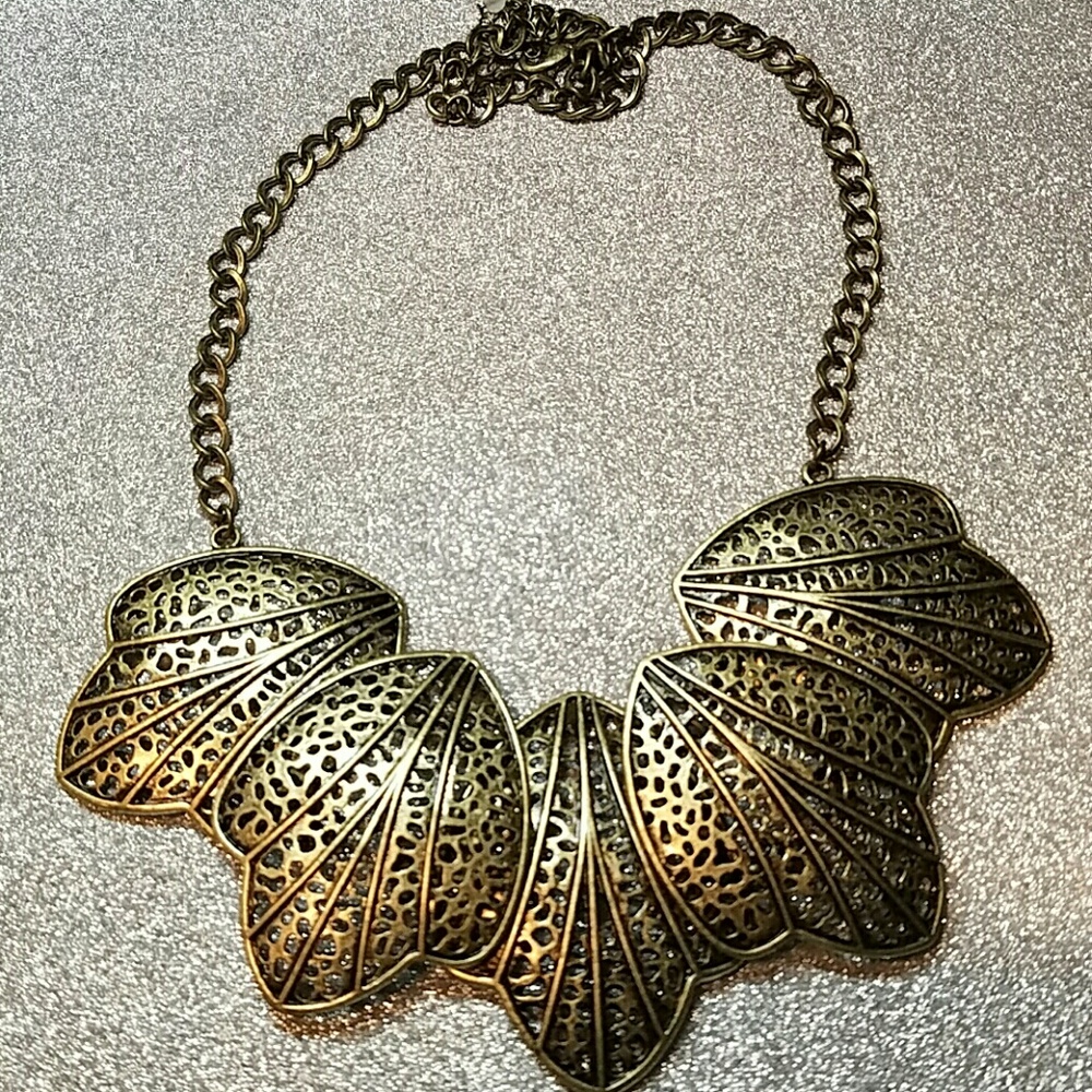 Avon Mark Antique Brass Necklace