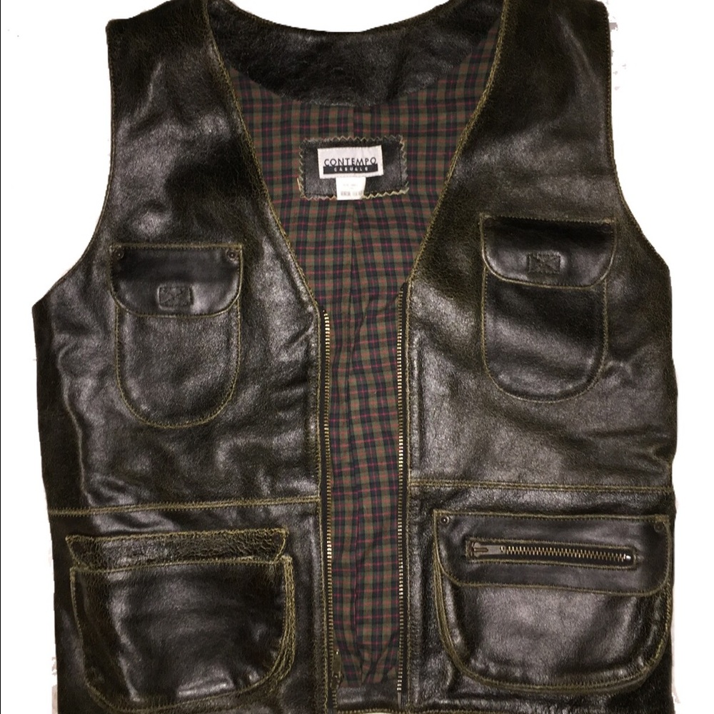 Contempo Genuine Leather Vest