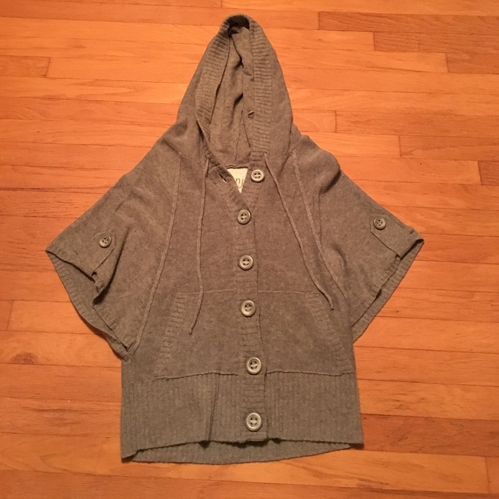 Grey poncho