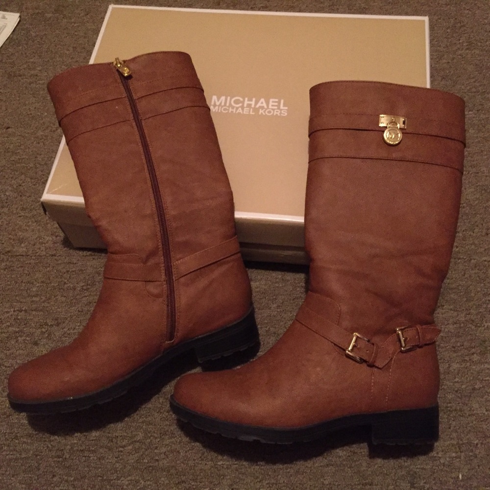 Micheal Kors 7.5 / 5 Kids Evie Rada Cognac Boots