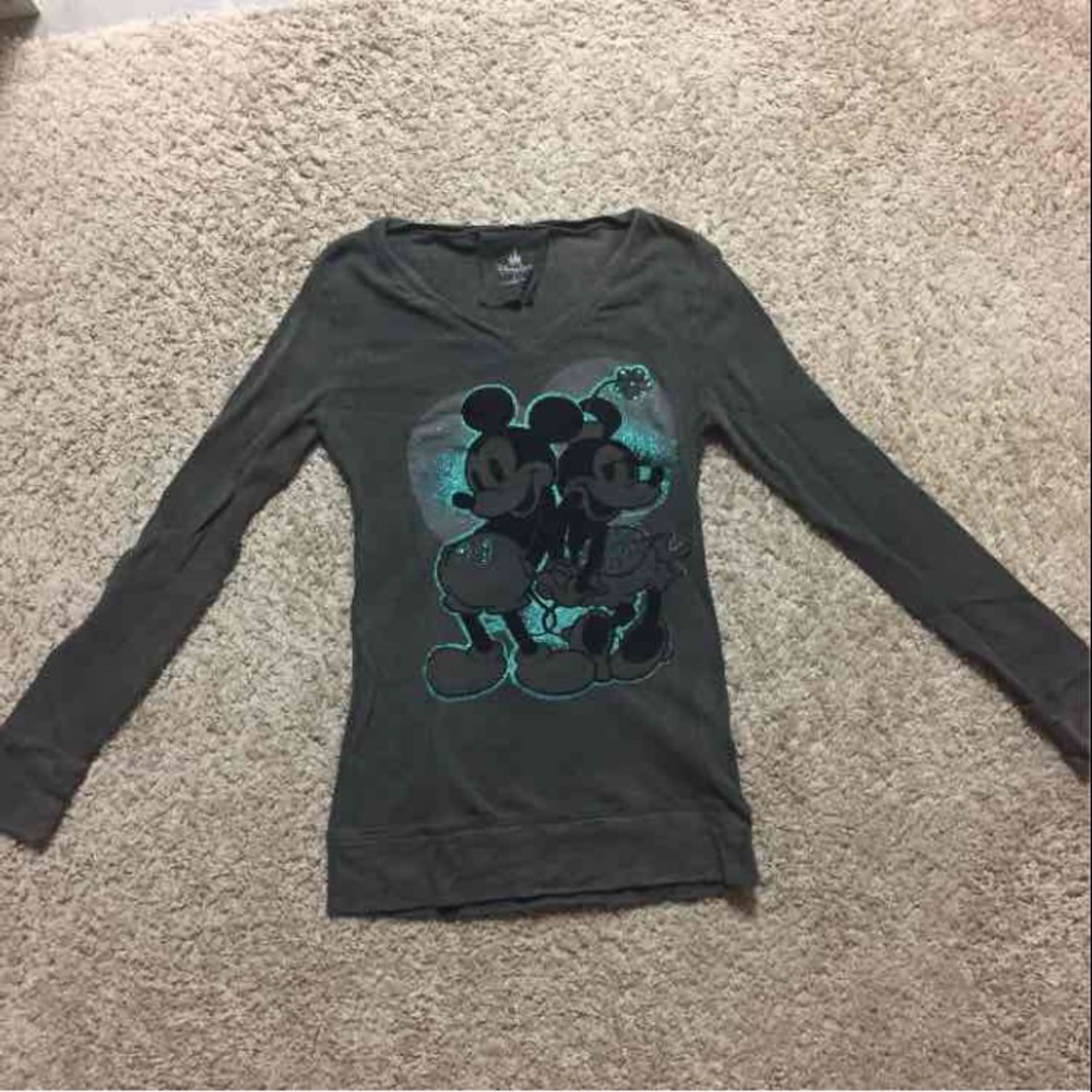Distressed Mickey Minnie long sleeve