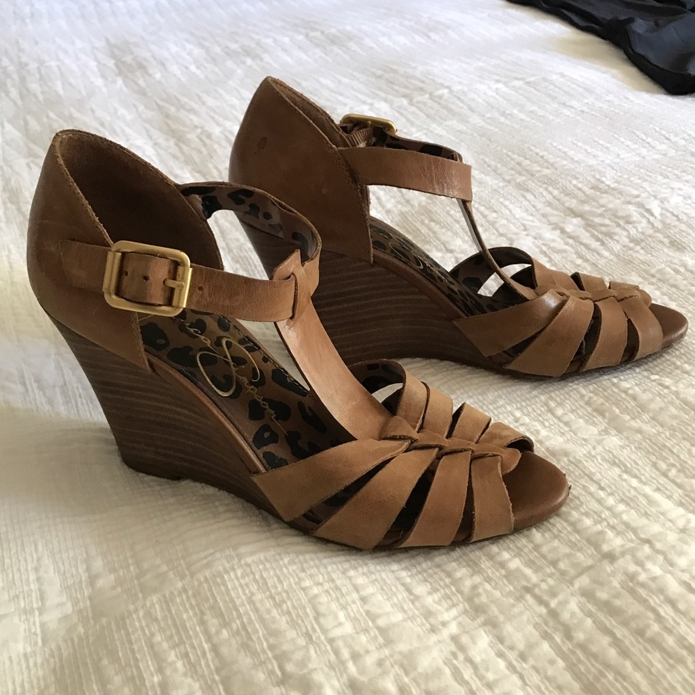 Jessica Simpson woven wedge sandals