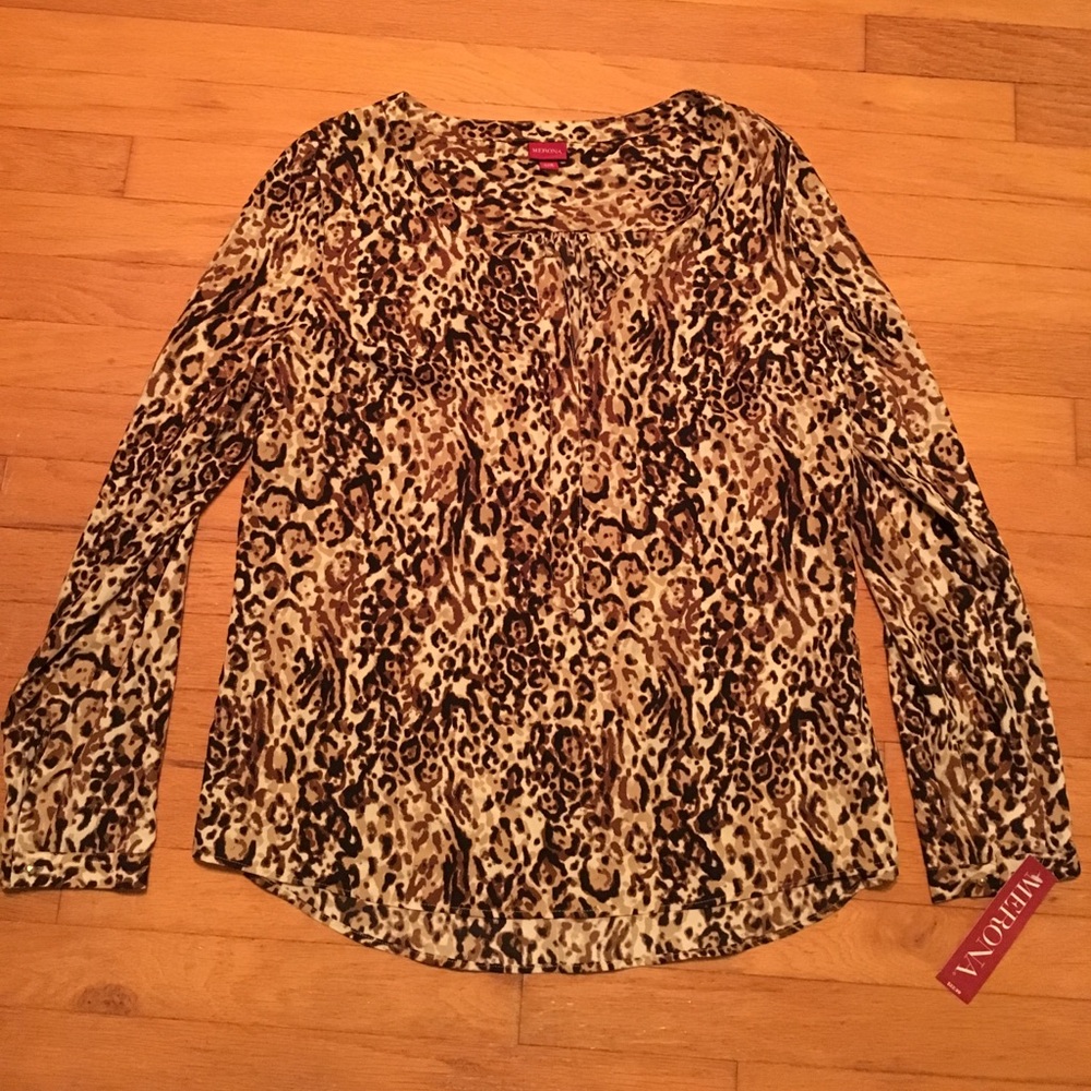 Merona leopard print blouse