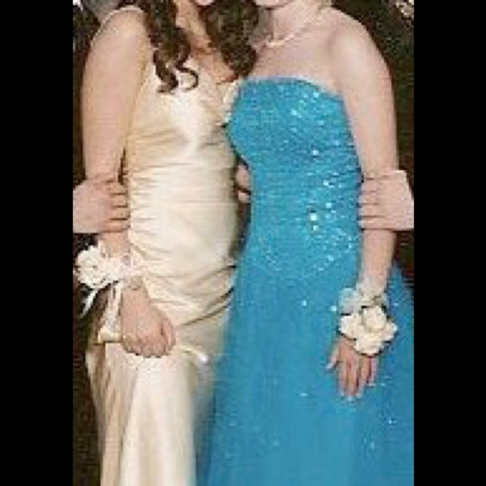 A.B.S Embellished Evening Gown including Brooch