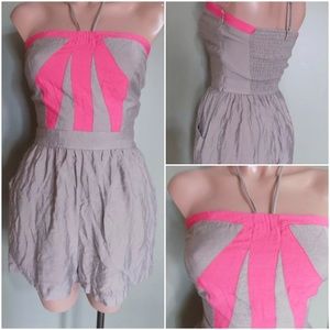 BCBGeneration Tan and pink romper