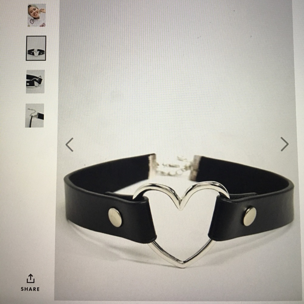 ASOS 90s grunge heart choker