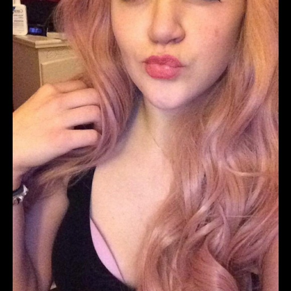 Peach Pink Lace Front Wig Half Hand Tied 22-26 inc main image 4