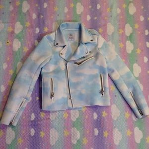 Local Heroes Jackets & Coats - local heroes neoprene cloudy motorcycle jacket S Local Heroes Jackets & Coats - local heroes neoprene cloudy motorcycle jacket S
