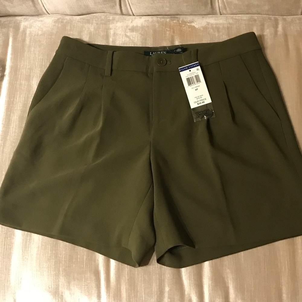 LAUREN RALPH LAUREN Green Shorts, 4