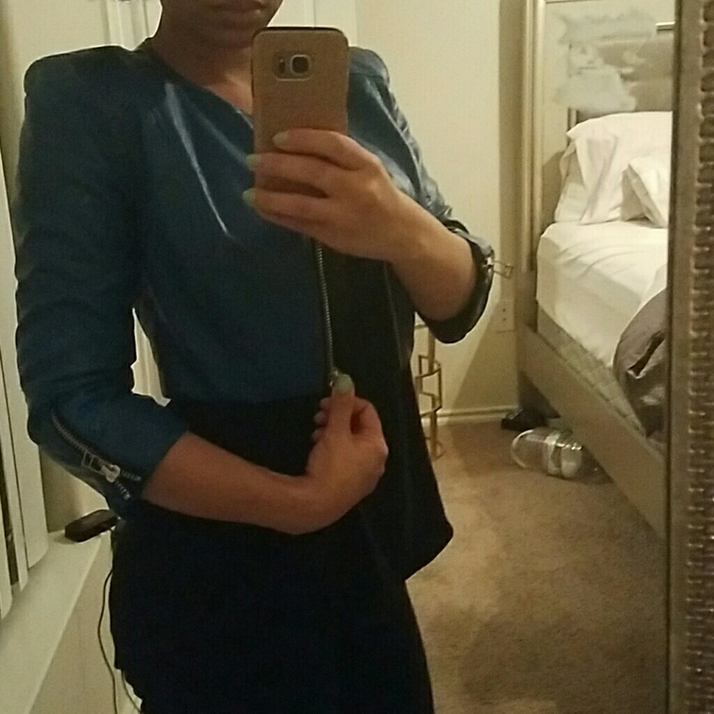 Crop Bebe Leather Jacket