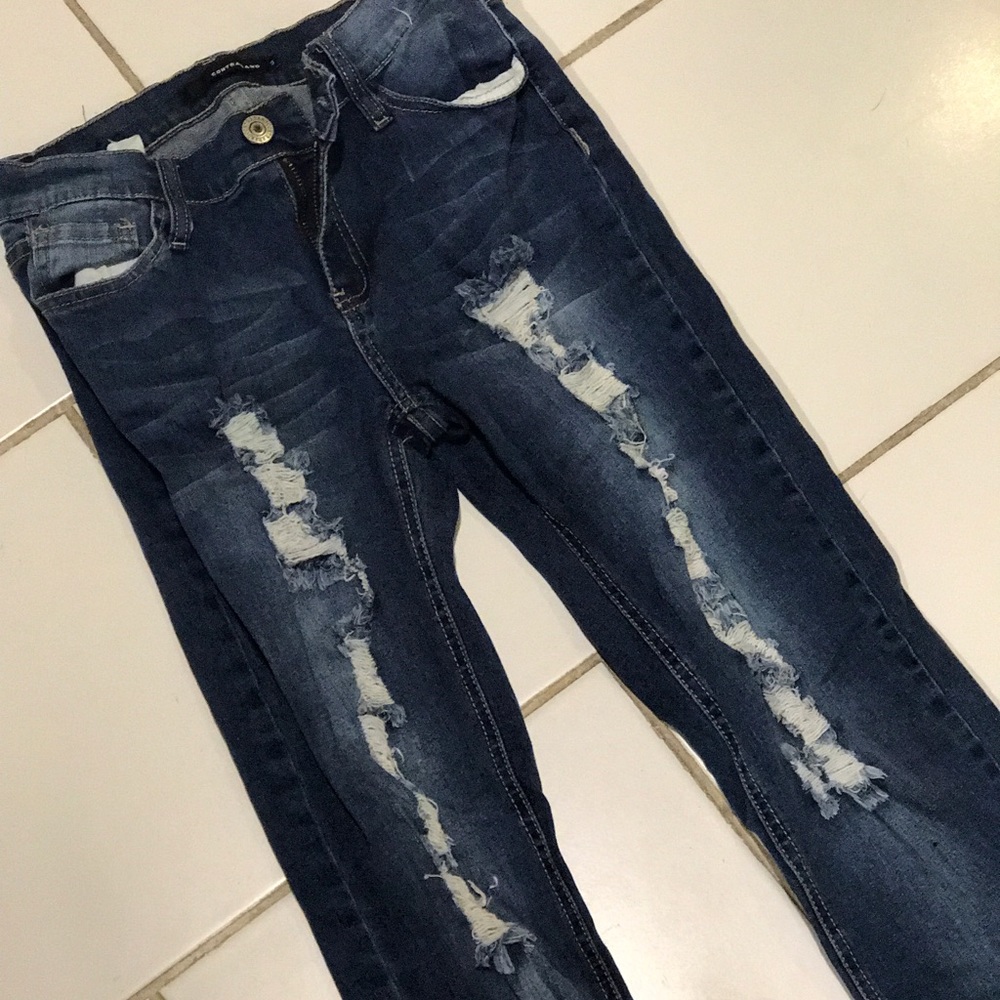 Contraband Ripped Denim Skinny Jeans