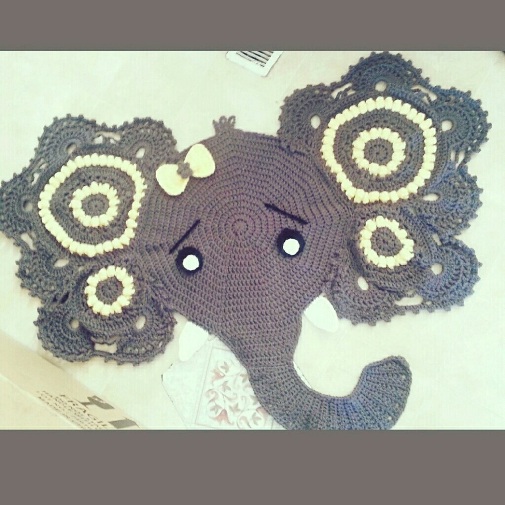 Crochet Elephant Rug