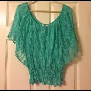Lace mint shirt