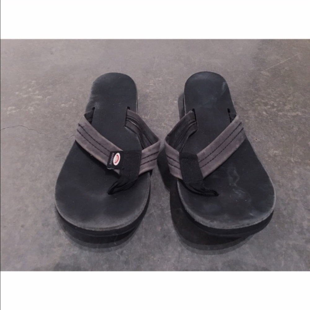 All Black Rainbow Sandals