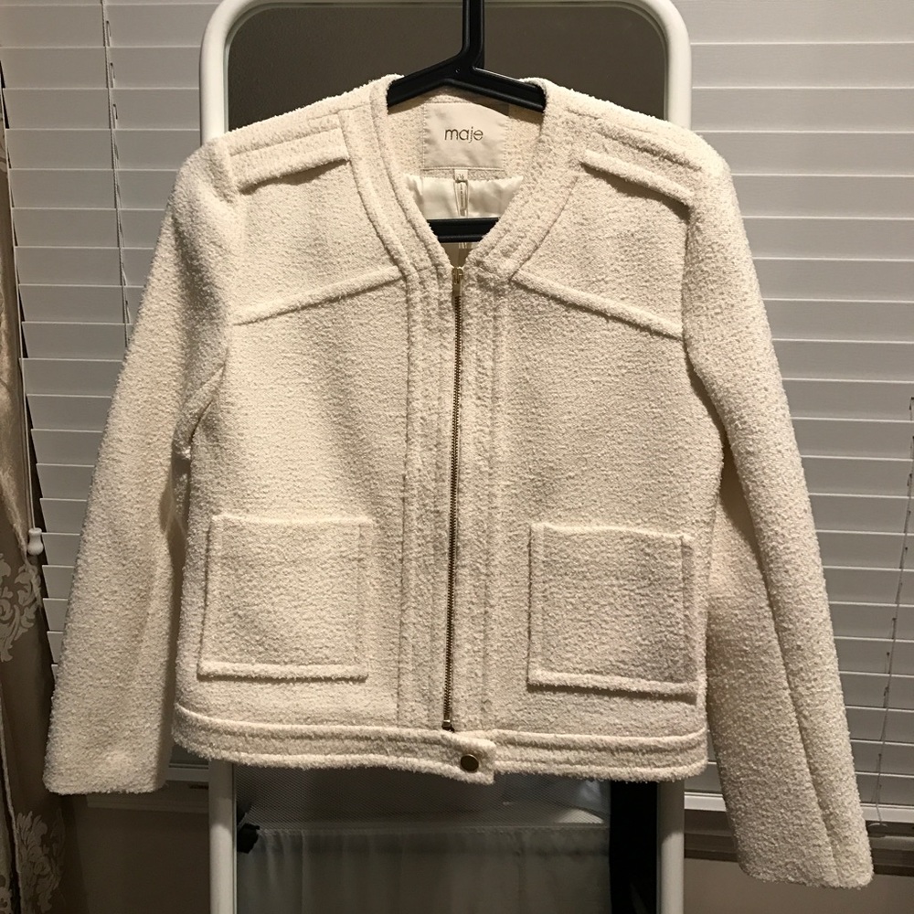 NWT  Maje white/cream color blazer size 36