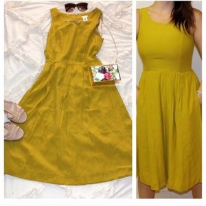 Jcrew 2 dress mustard yellow