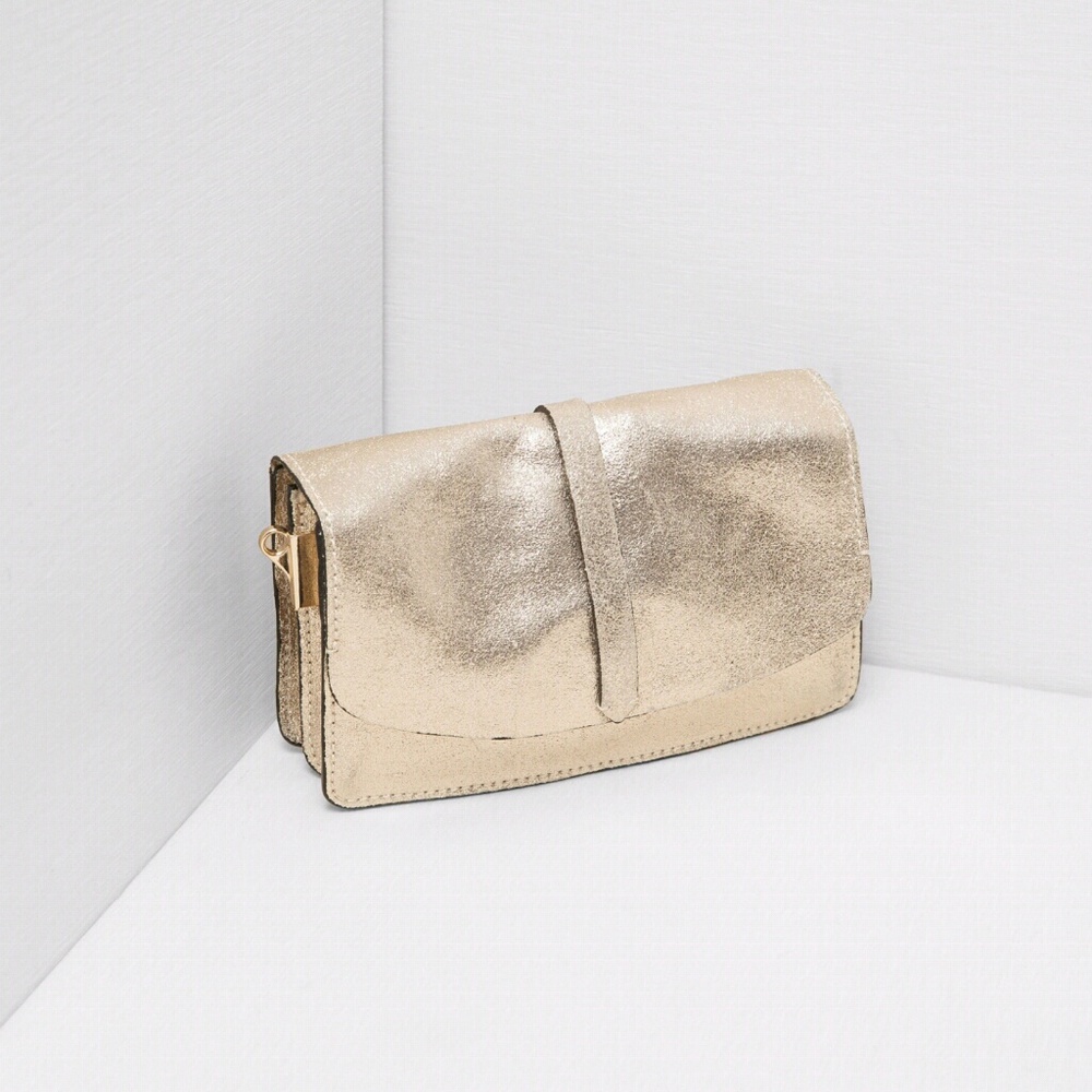 ZARA REAL LEATHER Crossbody/clutch