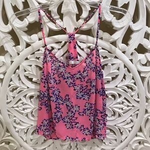 loose floral spaghetti strap tank