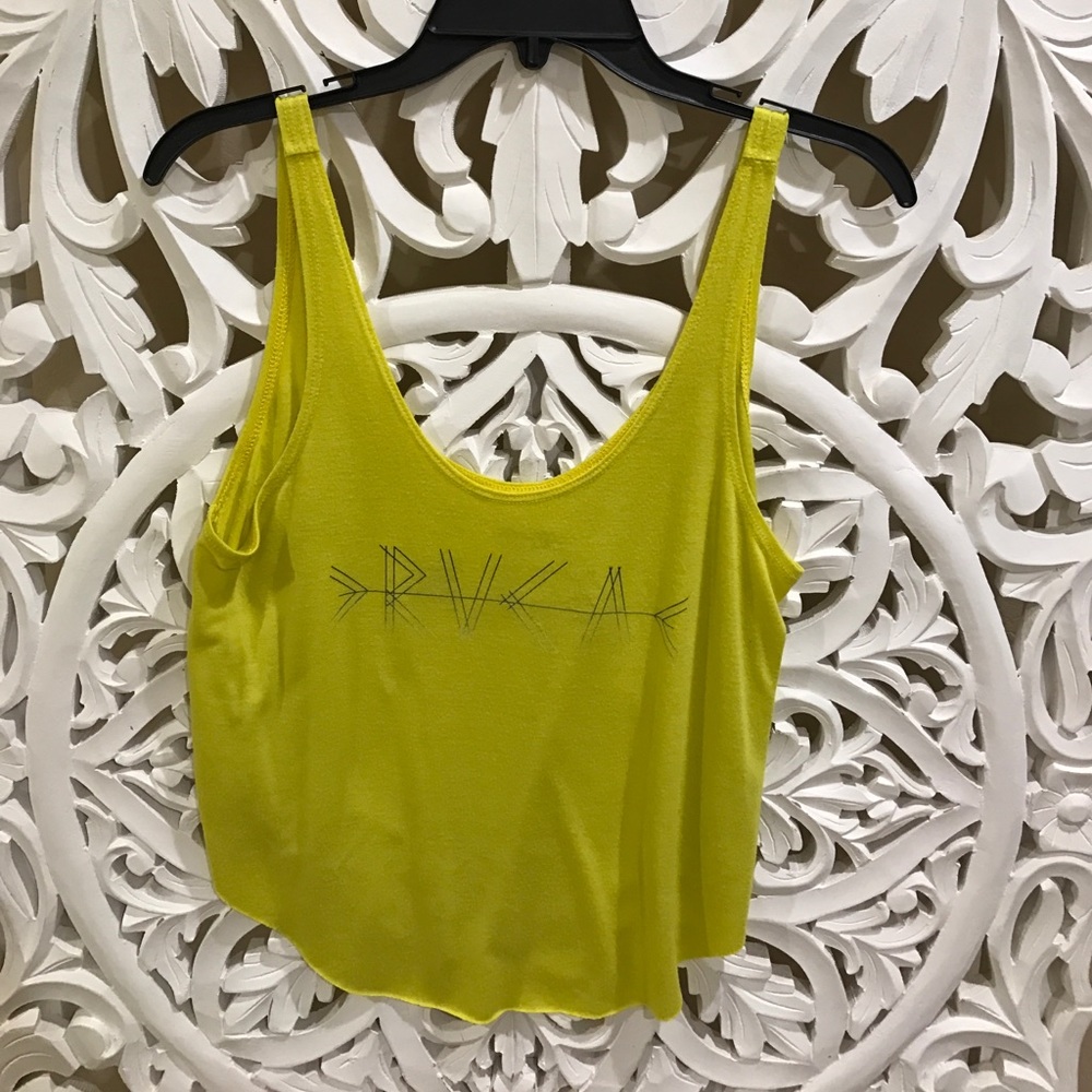 yellow rvca tank top