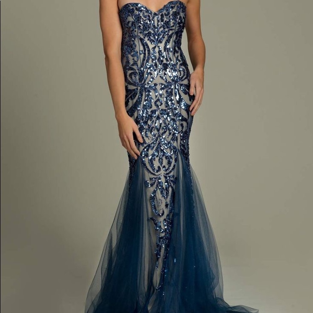 Jovani Navy Blue Prom Dress Evening Bridesmaids