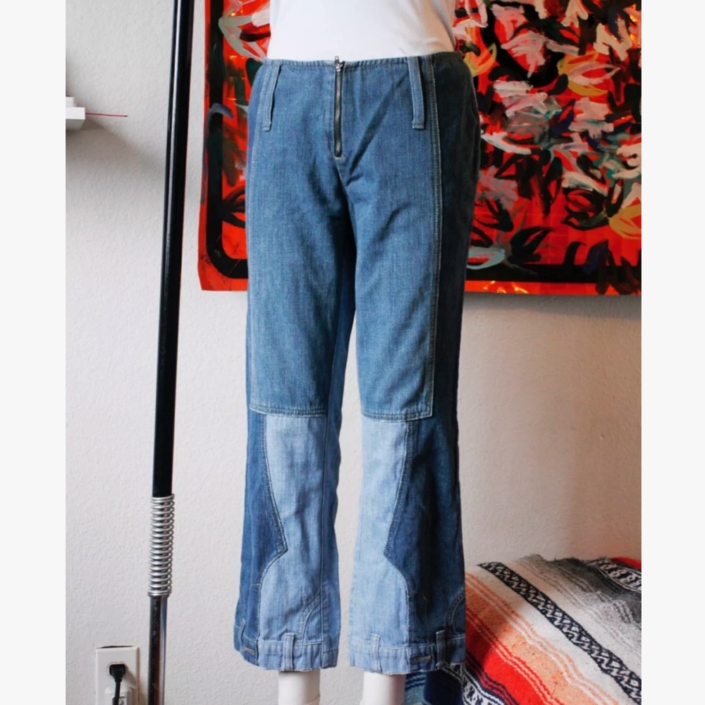 SOLD DKNY patchwork jeans