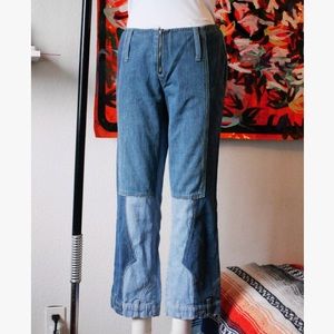 SOLD DKNY patchwork jeans