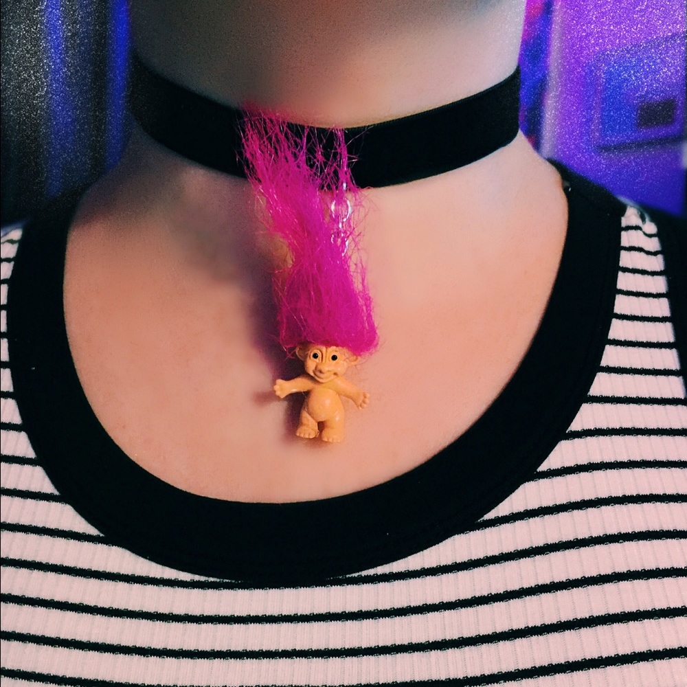 💎NEW💎 90's Nostalgia Troll Doll Velvet Choker