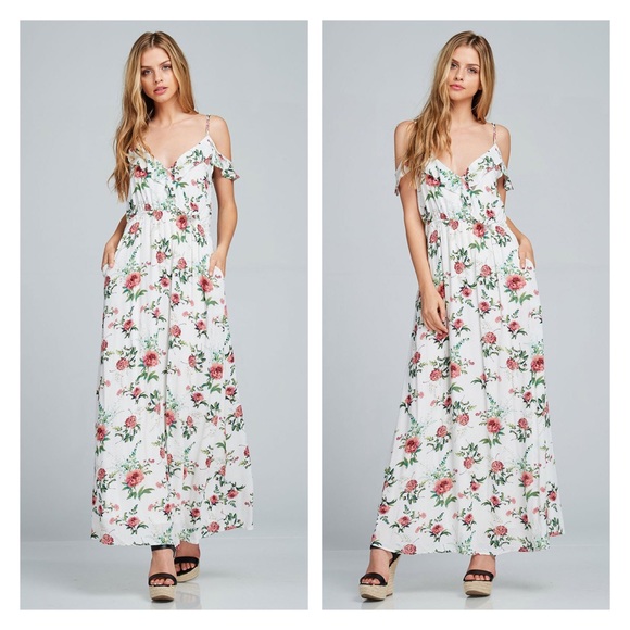 ✨HP✨ New Arrival- Floral Print Maxi Dress - Picture 3 of 4