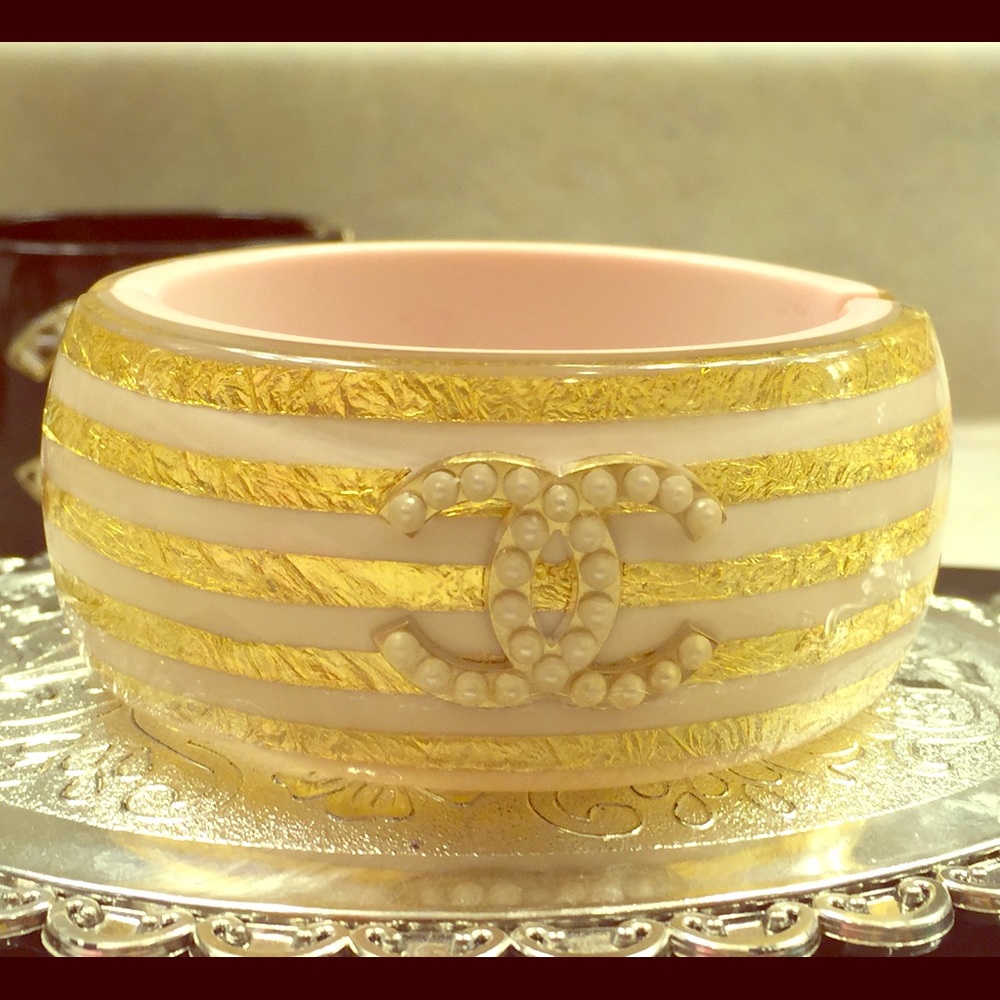 Chanel Gold and Pearl Lucent Cuff- 100% authentic