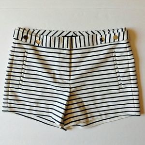 Zara black and white striped short shorts size s