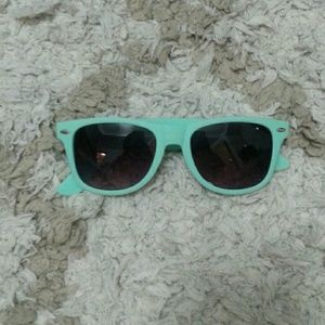Mint green Rayban style rubberized sunglasses