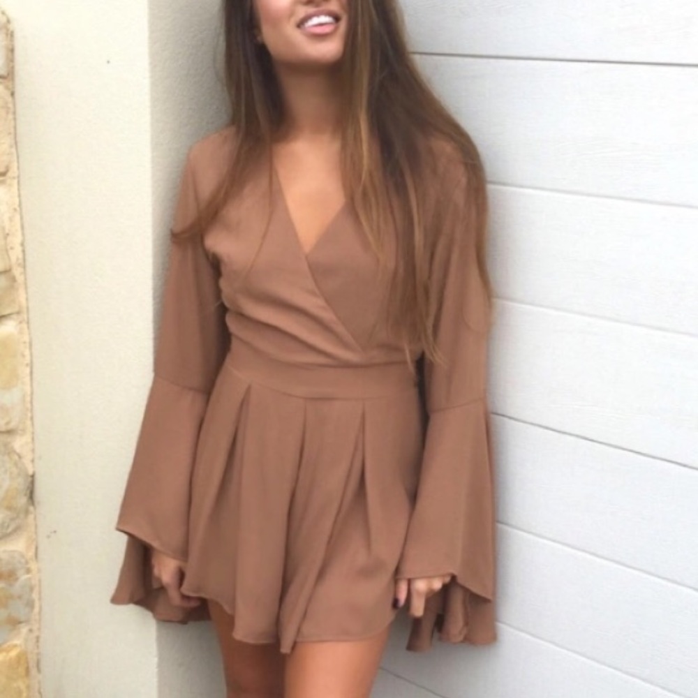 Mocha colored romper size M