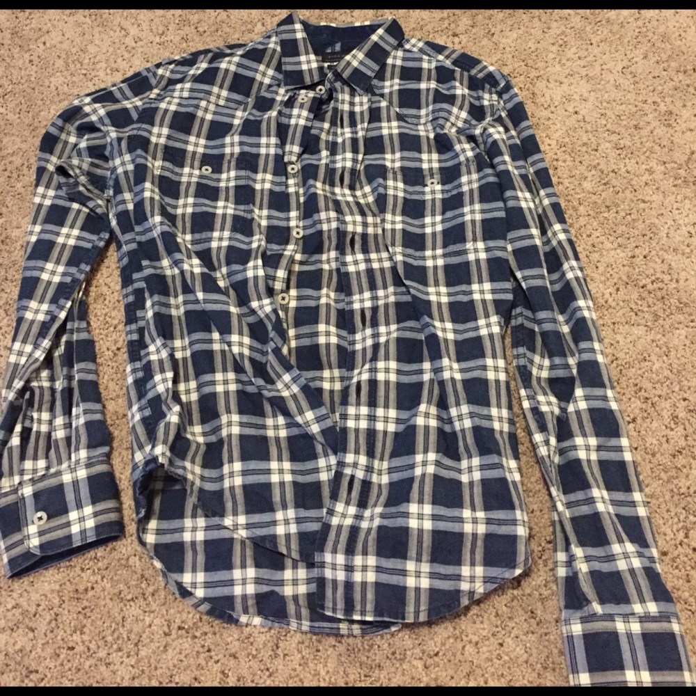 Zara Men's slim fit casual button down shirt, M