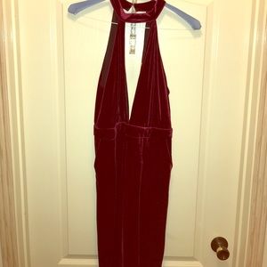 Maroon velvet pantsuit