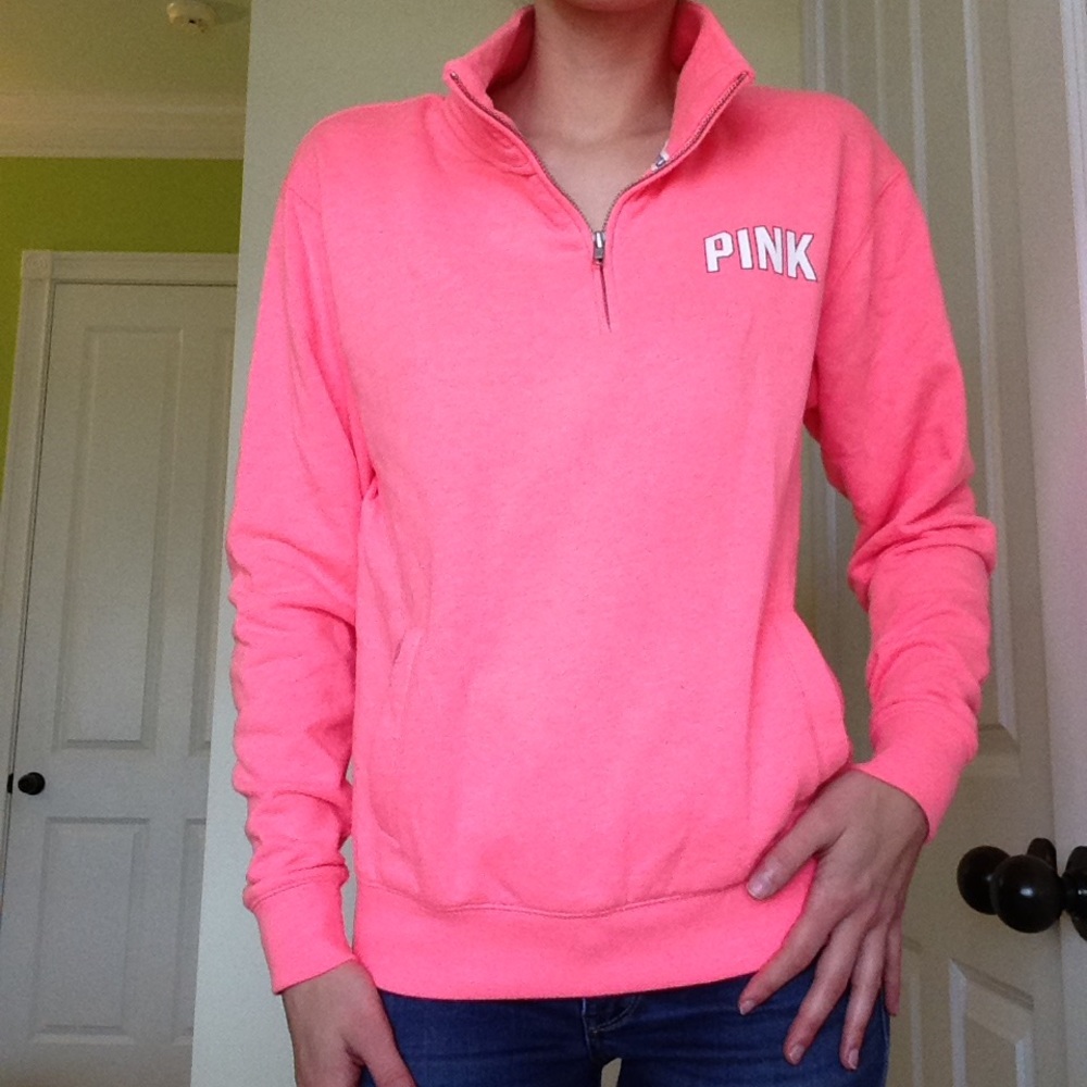 PINK half-zip sweatshirt