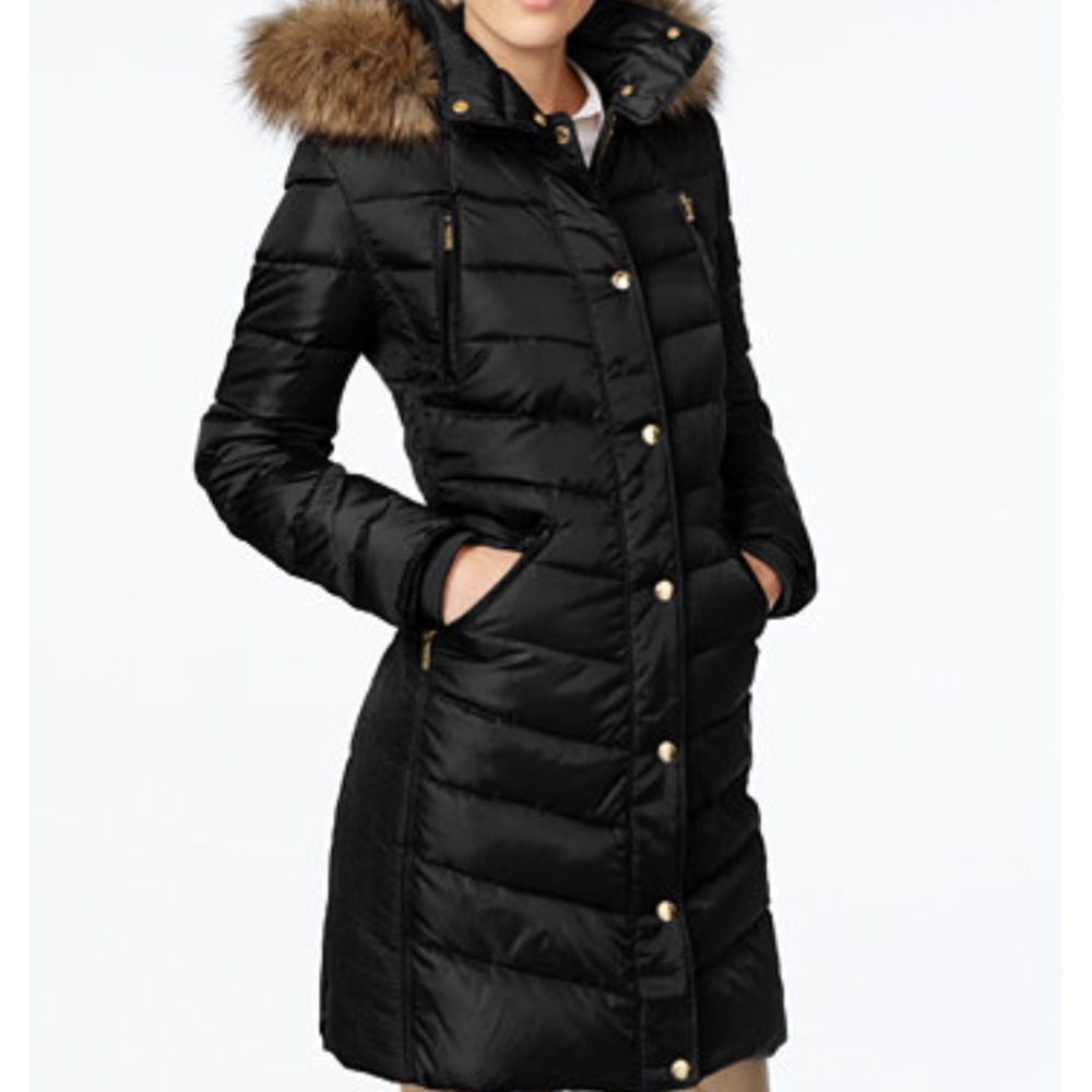 Macy's Michael Kors Puffer Jacket with Fur Hood Sm