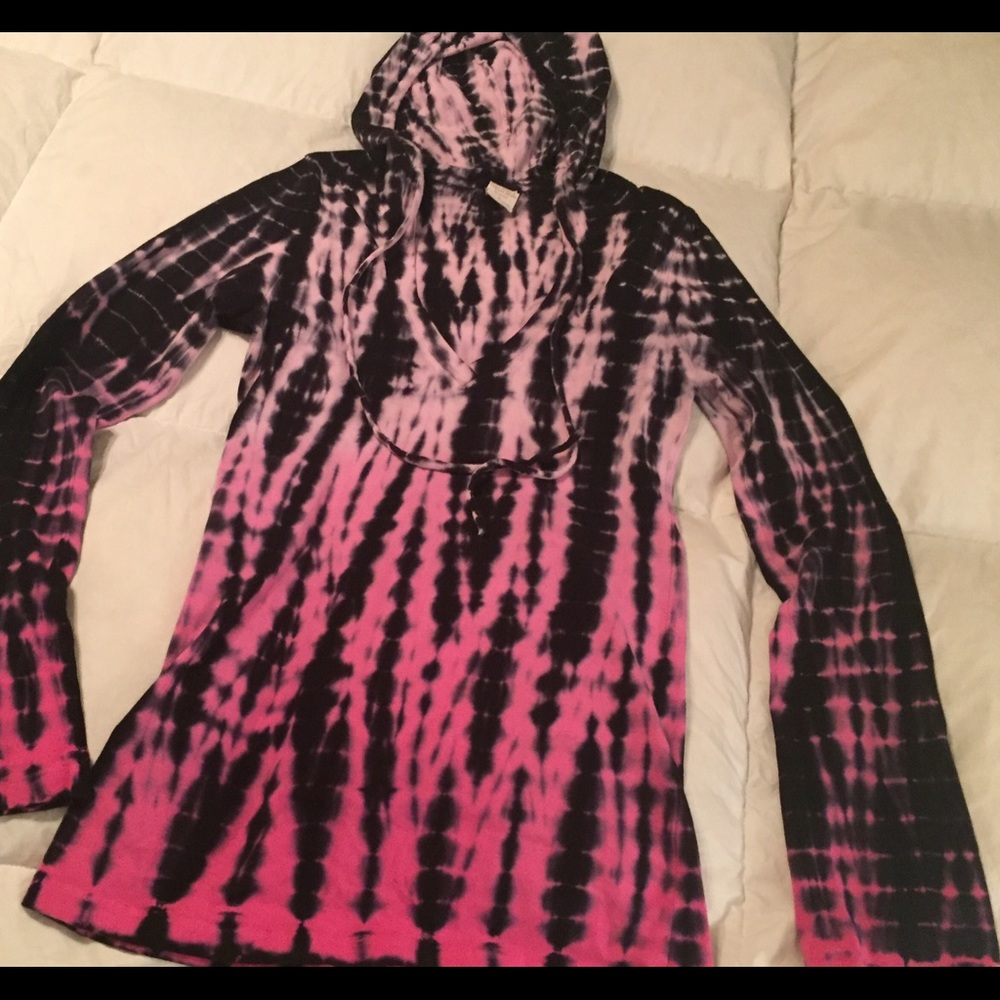 Hooded Tie Dye Long Sleeve T-Shirt