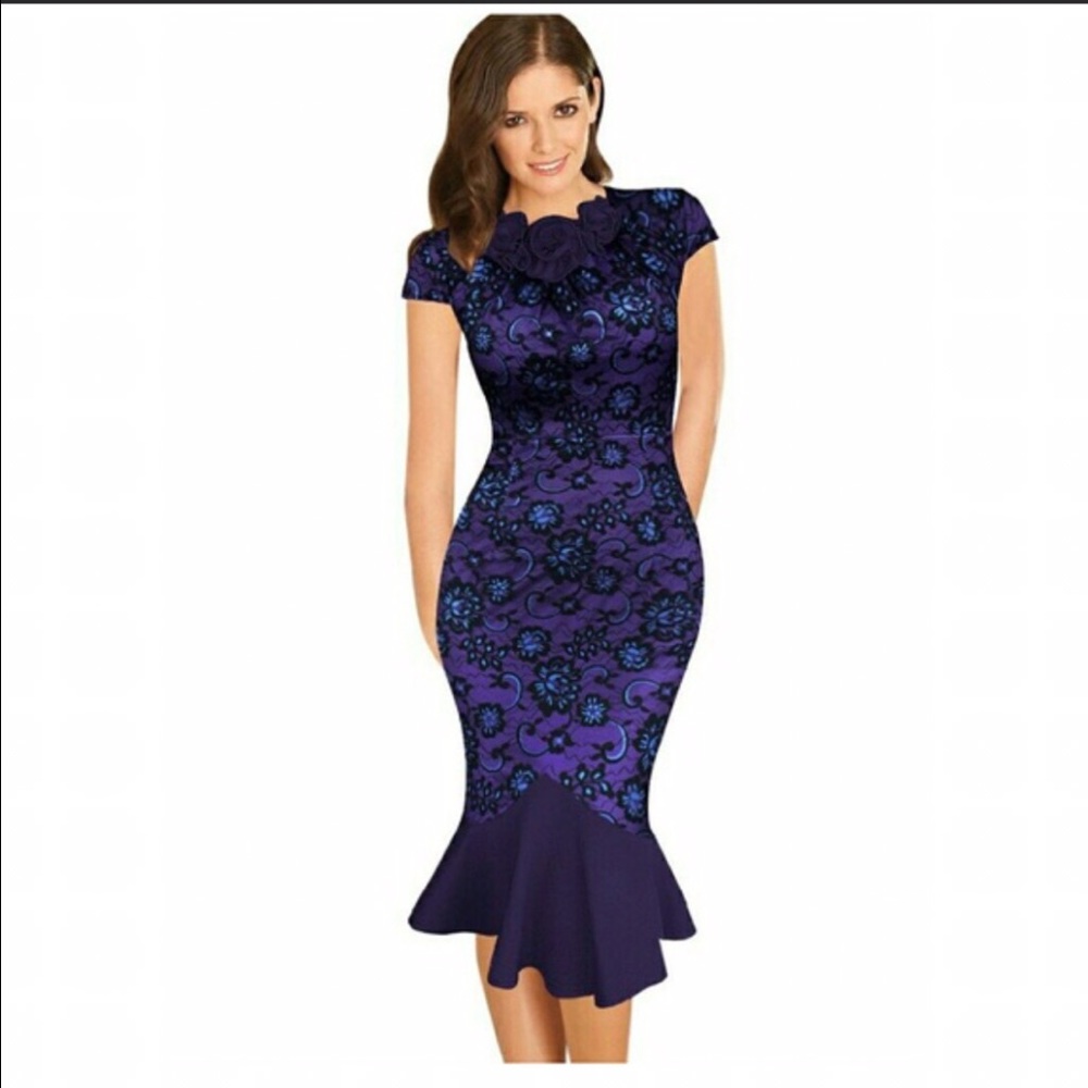 Beautiful Purple Mermaid Dress