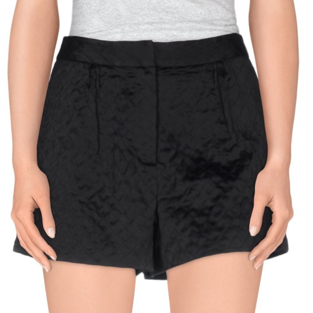 Elizabeth and James $295 Black Satin Quilt Short