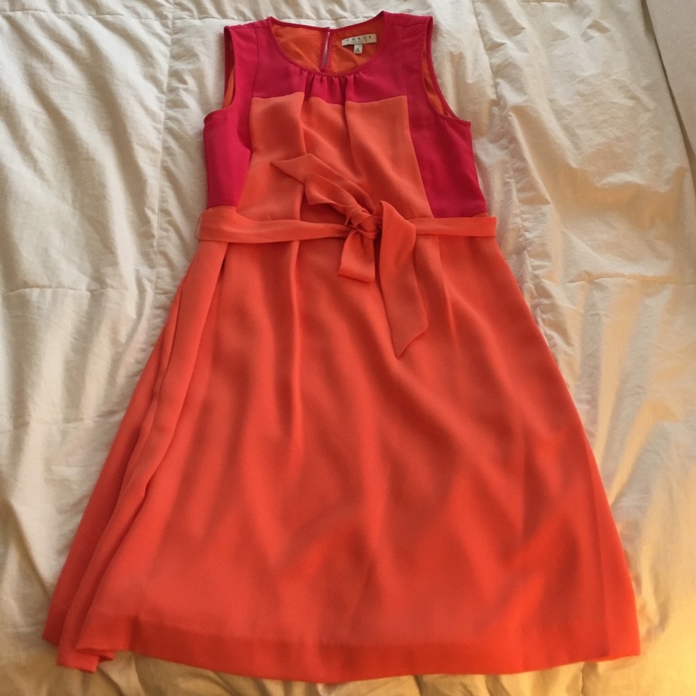 Pink and Orange Chaus Dress