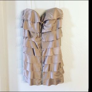 Dusty rose ruffle minidress