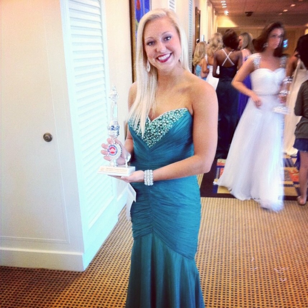 Emerald green Jovani gown